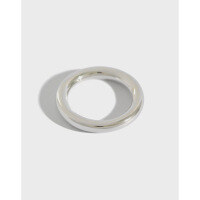 wholesale S990 Sterling Silver 35mm INS Style Plain Band Ring for Women-S990 Silver No. 11