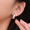 wholesale 18K Gold Plated 925 Sterling Silver Vintage Minimalist Bean Stud Earrings-0-6