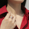 wholesale 925 Silver Korean Style Elegant and Fashionable High-End Ring for Women, Small Niche Moissanite Adjustable Live Opening Ring-0-3