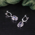 wholesale S925 sterling silver vintage elegant crystal earrings with 9ct colored crystals for women, popular in-0-1
