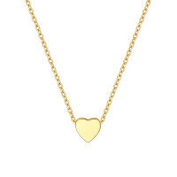 wholesale S925 Sterling Silver Gold-Plated Heart Necklace, Spring Summer New Simple Style, In Stock Silver Jewelry-Gold necklace 925 silver