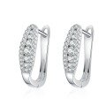 wholesale Pure Silver Ear Studs with Moissanite Inlaid, Women's Versatile and Minimalist Personalized Earrings, Cross-Border Wholesale Direct from Manufacturers-0-4