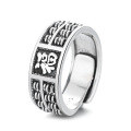 wholesale S925 Silver Yun Chao Xuan Retro Antique Style "Daily Riches" Abacus Rotatable Fu Character Creative Flexible Design Openable Ring-0-4