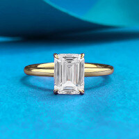 wholesale Metal S925 silver gold-plated minimalistins style 6*8 small sugar cube ring stackable matching piece-R1184 Golden Sugar Cubes No. 8