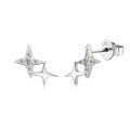 S925 Sterling Silver Square Stud Earrings with Moissanite-0-17