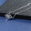 S925 Silver High-Quality Natural Weicui Four-Leaf Clover Pendant-0-3