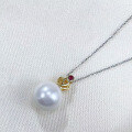 wholesale 925 Silver Zhuo Zhifan New 11mm Pearl Necklace Pendant for Women, Light Luxury Daily Fashion Style, Hot Seller in Europe and America-0-2