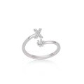 wholesale S925 Sterling Silver 26 Letter Ring, Fashionable Minimalist Everyday Versatile Open-Ended Adjustable One-Size Ring-0-27