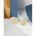 wholesale S925 Sterling Silver Korean Style Earrings Ins Style Niche Design Textured Hammered Irregular Ear Studs for Women-0-1