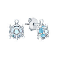 wholesale S925 Sterling Silver Small Turtle Stud Earrings, Marine Life, Exquisite and Cute, Niche Design Ear Jewelry-Silver 925 silver