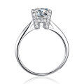 wholesale S925 Sterling Silver 1 Carat D Color Moissanite Simulated Diamond Ring for Women Factory Direct Supply in Europe and America Amazon-0-4