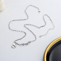 wholesale S925 Sterling Silver Paris Letter Carriage Round Pendant Necklace, Vintage Classic Personalized Collarbone Chain for Women-0-2