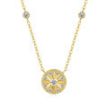 14K Gold Plated 925 Sterling Silver Moissanite Pendant Necklace-0-3