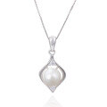 wholesale S925 Sterling Silver Small Freshwater Pearl Pendant Necklace for Women, Minimalist Luxury Style Choker Jewelry-0-4