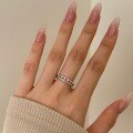 wholesale S925 Sterling Silver Wedding INS Style Ring for Women, Exquisite High-End Round Zirconia Row Diamond Twist Design Luxurious Band-0-2