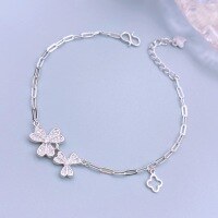 wholesale S925 Sterling Silver Fashion Full Diamond Love Clover Flower of Happiness Blossom Bracelet Niche High-end Jewelry Manufacturer Wholesale-Clover Bracelet Rose Gold &gt; 925 Silver
