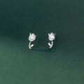 wholesale 925 Silver Women's Korean Style Minimalist Tulip Flower Ear Studs Sweet Temperament Summer Earrings M01563-0-0