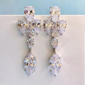 wholesale S925 Silver New Exquisite Inlaid 8*16 Marquise European Minimalist Design Earrings by Zhuozhifan Jewelry-0-2