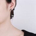 wholesale S925 Sterling Silver Korean-style Enamel Resin Cross Fashionable Unisex Stud Earrings-0-2