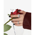 wholesale S925 sterling silver Korean version Instagram-inspired niche minimalist luxury design versatile heart-textured open ring for women-0-2