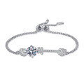 wholesale Platinum-plated S925 Sterling Silver Moissanite Bracelet for Women, New Design, Unique and Trendy Gift for Wholesale-0-4