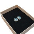 wholesale Sterling Silver Cross-border European and American Aquamarine Stud Earrings for Women, High-end Feel, Full Diamond Inlay, Niche Design, Simple and Elegant, Egg-shaped Ear Accessories-0-4
