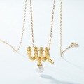 wholesale S925 Sterling Silver European and American New Stylish and Unique Serpentine Pendant Choker Necklace for Women with Pearl Inlay from Source Manufacturer-0-3