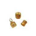 wholesale Gold-plated 925 ancient silver accessories Lily of the Valley Chubby Fu pendant, bride A'Dai hamburger bead, small waist spacer bead DIY-0-4