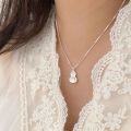 wholesale S925 Sterling Silver Crushed Ice Gourd Pendant Necklace for Women, Designed with a Sense of Forest Aesthetics, Light Luxury Collarbone Chain, High-End and Trendy-0-2