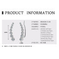 925 Sterling Silver Moissanite Women's Long Bar Earrings, Trendy Wholesale Accessories-0-8