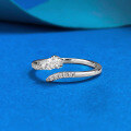 wholesale S925 Silver Inlaid Zircon Teardrop Ring, Exquisite, Niche, Minimalist, Cross-Border Hot Seller on AliExpress-0-1