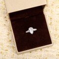 wholesale 925 Sterling Silver Three-Stone Teardrop Diamond Ring for Women, Small Niche High-End Luxury Classic Pear-Shaped Ring for Cross-Border Wholesale-0-2