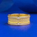 wholesale S925 Gold-Plated Silver Vintage Gold Fine Workmanship High-End Minimalist Fashion Ring-0-5