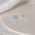 wholesale 925 Sterling Silver Small Resin Starfish Earrings Studs Earrings For Women-0-5