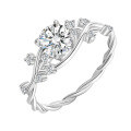 wholesale S925 Sterling Silver Moissanite Ring Fashion Versatile Vine Diamond Ring Cross-Border Hot Seller Niche Design High-End Band-0-4