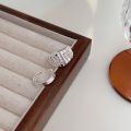 wholesale S925 Sterling Silver Handmade Wire-Wrapped Open Ring for Women, Korean Minimalist Stylish Viral TikTok Ring-0-3