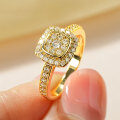 Zirconium Crossed Arms Light Luxury Cocktail Ring, Xiaohongshu Style-0-33