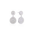 wholesale Metal Material European and American Style Jewelry Popular Accessories Fashion Earrings Exaggerated Round Zircon Earrings for Women Wholesale Cross-Border New Accessories-0-4