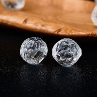 wholesale Metal material natural white crystal carved mermaid loose bead bracelet DIY crystal bead stringing literary play accessory matching beads-A mermaid