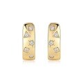 wholesale S925 silver cross-border trendy gold-toned ins-style earrings for women, high-end feel, fashion bestseller, moissanite studs-0-5