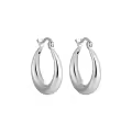 wholesale S925 Sterling Silver Round Smooth Hoop Earrings for Women, Minimalist Style, Small and Unique, Ins High-end Feel, Silver Ear Clasp-0-0