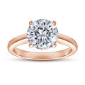 wholesale S925 Sterling Silver Classic Single Stone Four-Prong 2-Carat Zirconia Engagement Ring for Women-0-1