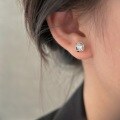 wholesale Sterling Silver S999 Rose Flower Ear Studs for Women, Fashionable and Elegant, Bohemian Style, Exquisite and Versatile Earrings, Korean Version-0-3