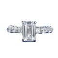 wholesale S925 Sterling Silver 6*9 White Diamond Square Sugar High-End Classic Fashion Ring for Women-0-4