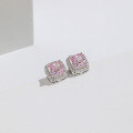wholesale 925 Sterling Silver Geometric 3D Micro-Pave Ice-Cut High-Carbon Diamond Stud Earrings-0-7