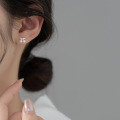 wholesale S925 sterling silver with diamond and pearl cherry earrings, sweet and girly, exquisite women's ear jewelry M04090-0-1