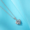 wholesale S925 Sterling Silver Valentine's Day Jewelry Heart Pendant Women's Diamond Zircon Collar Necklace Fashion Pendant Wholesale-0-3