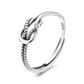 wholesale S925 Sterling Silver Twisted Knot Punk Hip-Hop Trendy Ins Style Thai Silver Vintage Open Ring for Women-0-4