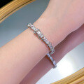 wholesale S925 silver plated white gold XO pave diamond bracelet,-0-3