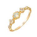wholesale S925 Silver Plated 14K Gold Japanese Retro Style Women's Ring, Niche Luxury Jewelry Wholesale-0-0
